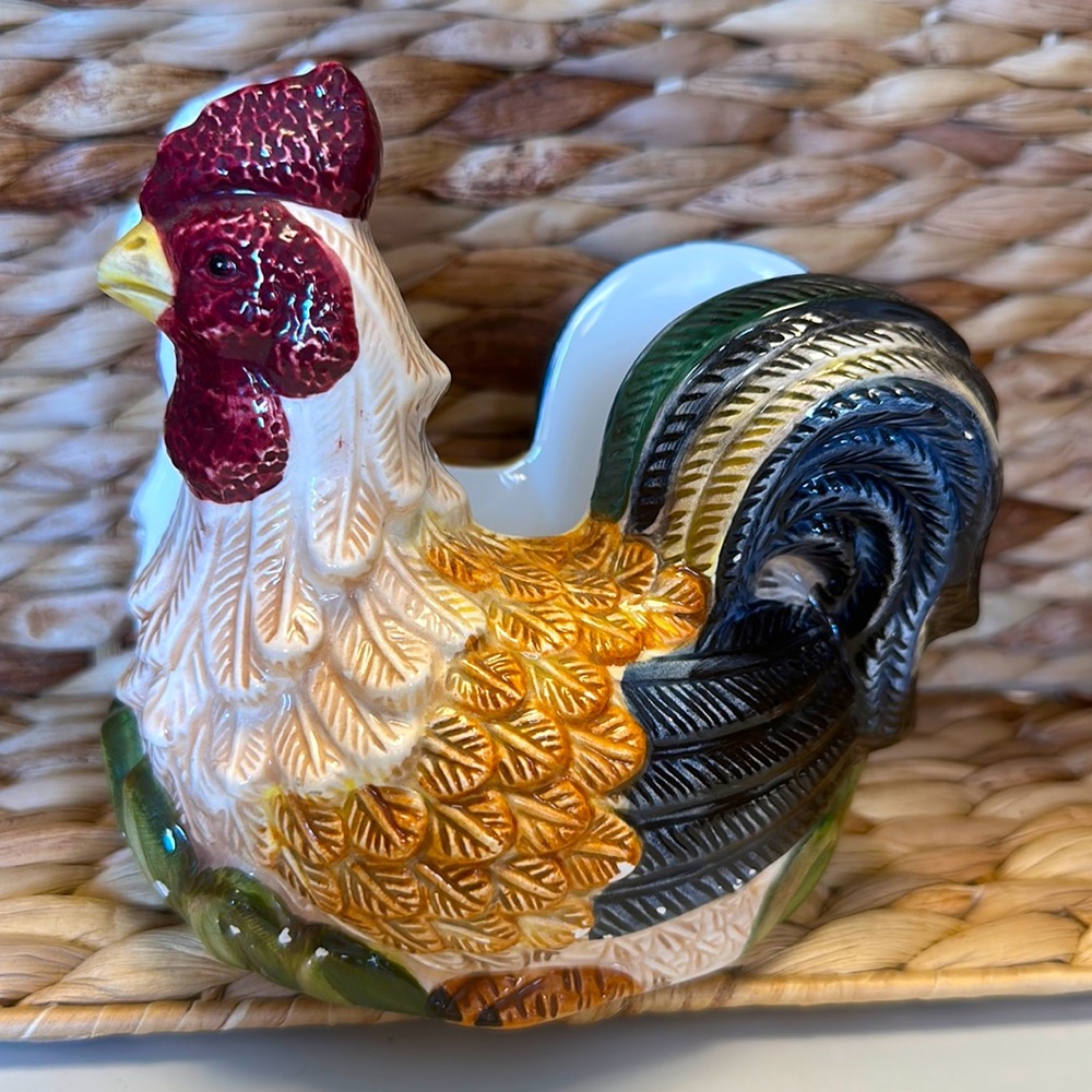 Ceramic Rooster Napkin Holder Jay Imports - Vintage Farm House/Rustic, Country